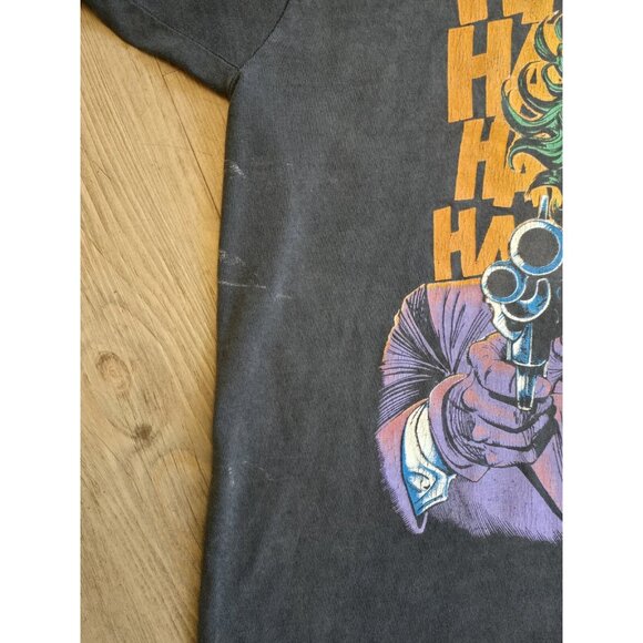 Vintage Rare 1989 Single Stich Size L The Joker HaHaHa DC Comics BatmanT-Shirt - Picture 3 of 10